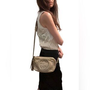 Gucci soho golden leather cross body bag